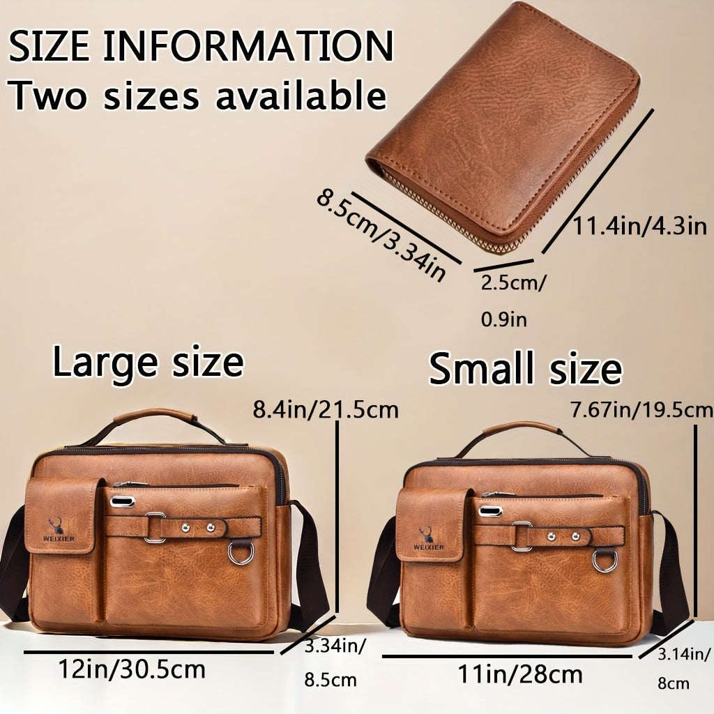 Bolso de hombro para hombre, bandolera, bandolera de negocios, bandolera, bolso de mano, bolso informal para hombre