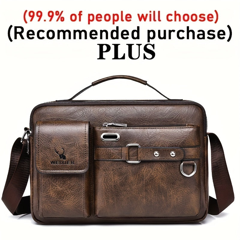 Bolso de hombro para hombre, bandolera, bandolera de negocios, bandolera, bolso de mano, bolso informal para hombre