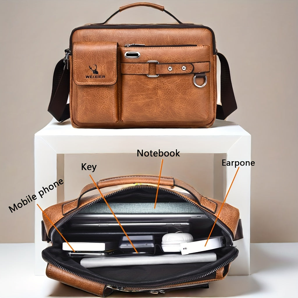 Bolso de hombro para hombre, bandolera, bandolera de negocios, bandolera, bolso de mano, bolso informal para hombre