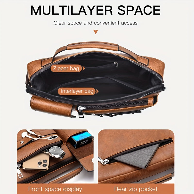 Bolso de hombro para hombre, bandolera, bandolera de negocios, bandolera, bolso de mano, bolso informal para hombre