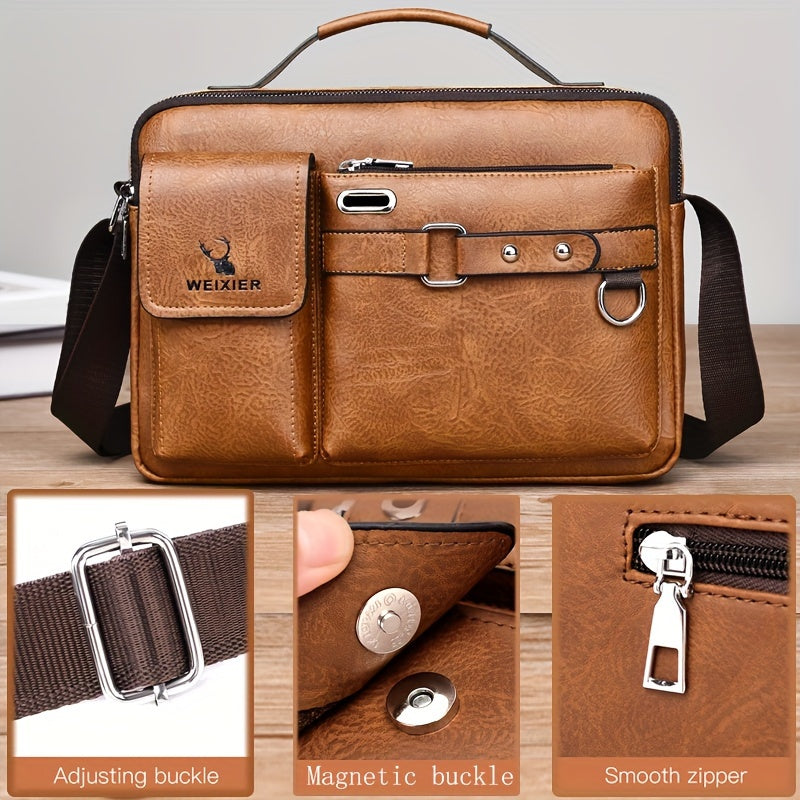 Bolso de hombro para hombre, bandolera, bandolera de negocios, bandolera, bolso de mano, bolso informal para hombre