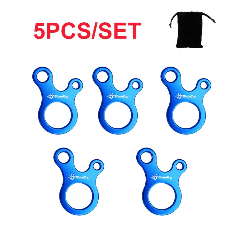 5/10pcs/lot Outdoor Camping Tent Wind Rope Buckle 3 Hole Aluminium Alloy Rope Tensioner Tent Cord Rope Fastener Tightening Hook