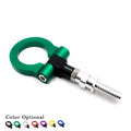 Car Style Racing Tow Trailer Hooks For European Front Rear Towing Bars  Billet Aluminum  Black Red  Gold Green Blue
