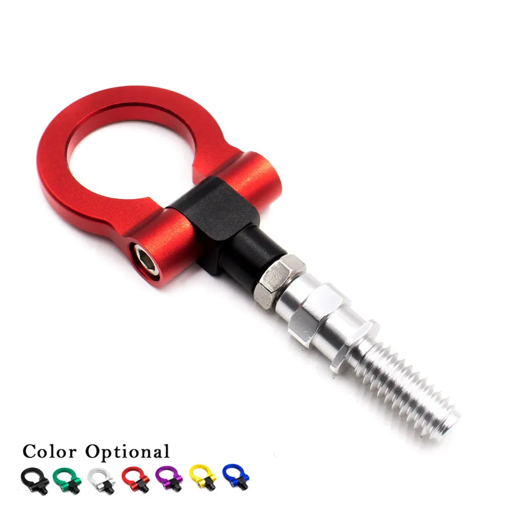Car Style Racing Tow Trailer Hooks For European Front Rear Towing Bars  Billet Aluminum  Black Red  Gold Green Blue