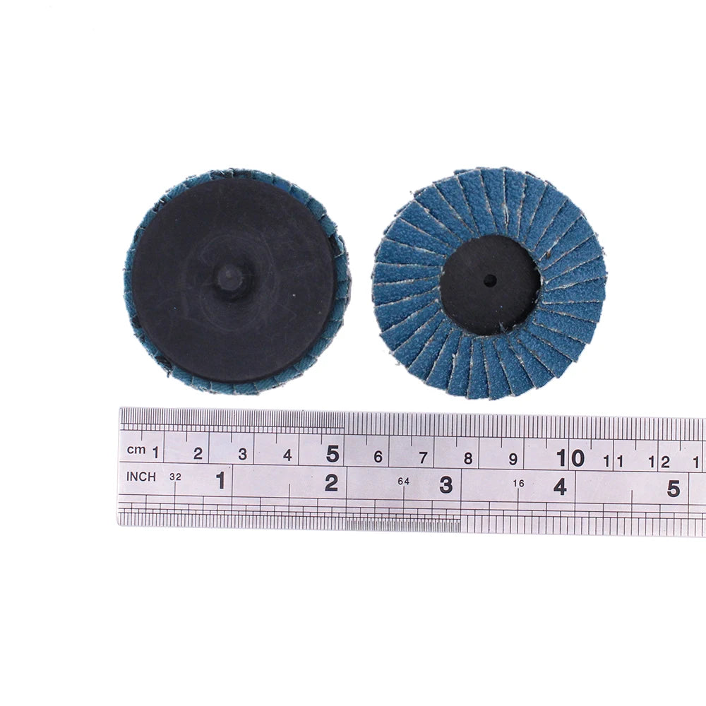 50mm 2" 3" Flap Disc Sanding Disc for Rolor Roll Lock 40 60 80 120 Grit Polishing Pad Metal Iron Rust Removal Grinding Wheel
