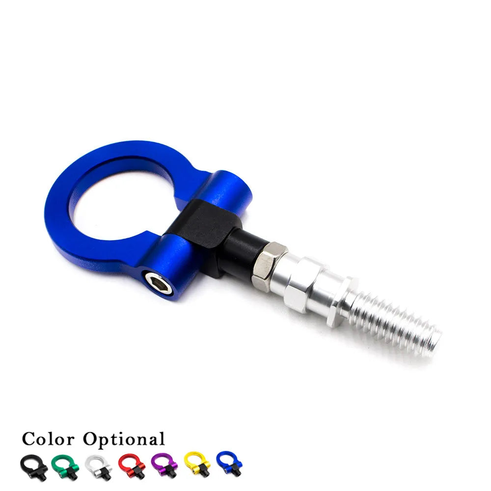 Car Style Racing Tow Trailer Hooks For European Front Rear Towing Bars  Billet Aluminum  Black Red  Gold Green Blue