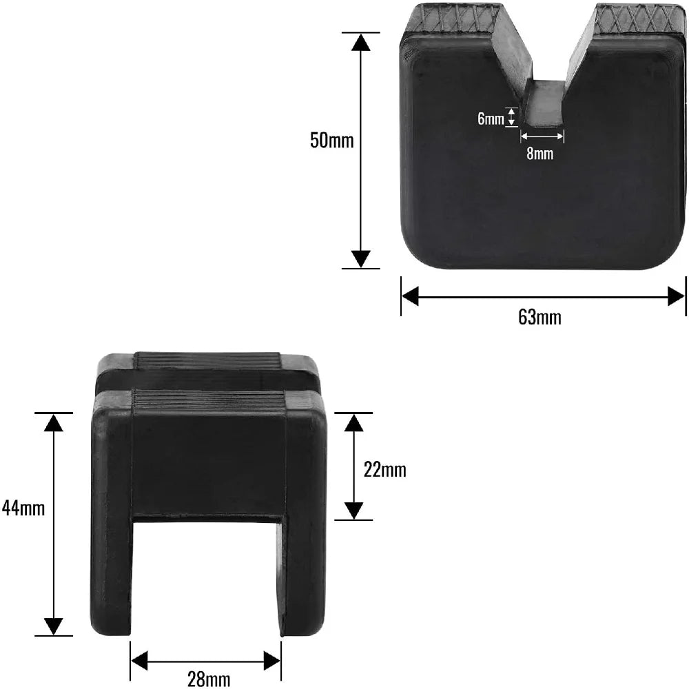 Car Jack Rubber Pad Car Slotted Lift Jack Stand Rubber Pads Floor Adapters Frame Rail Pinch Lifting Universal Repair Tools