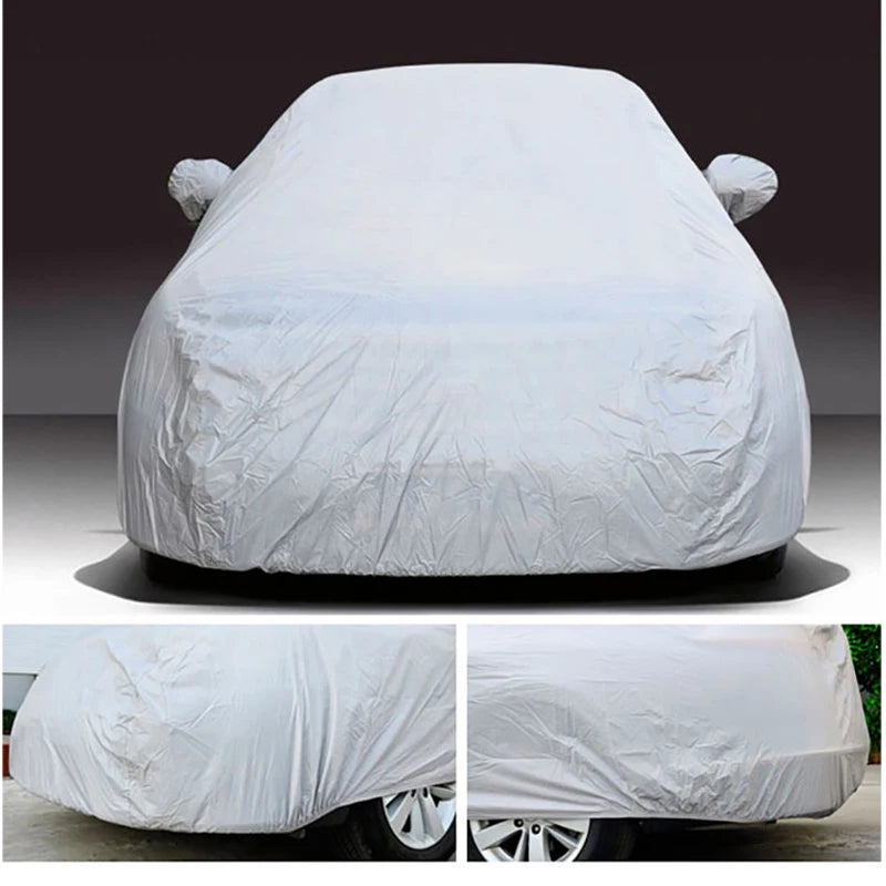 SEAMETAL Funda protectora completa para coche, para interior y exterior, parasol, a prueba de polvo, anti-UV, universal, para sedán y SUV.