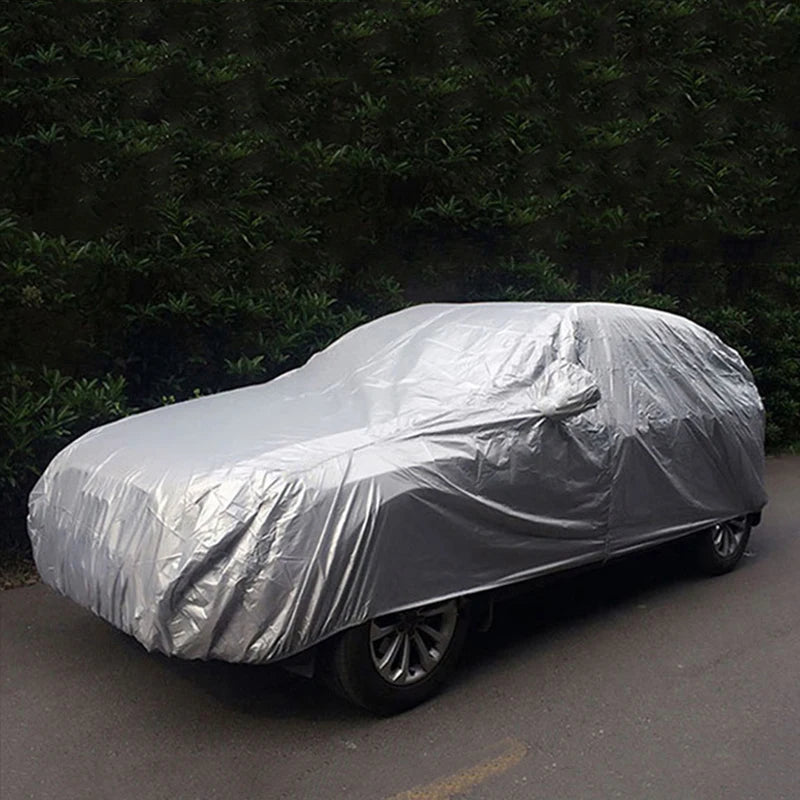 SEAMETAL Funda protectora completa para coche, para interior y exterior, parasol, a prueba de polvo, anti-UV, universal, para sedán y SUV.