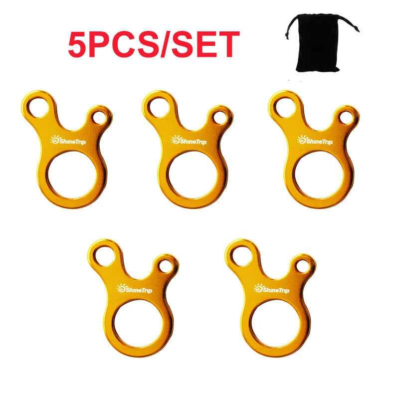 5/10pcs/lot Outdoor Camping Tent Wind Rope Buckle 3 Hole Aluminium Alloy Rope Tensioner Tent Cord Rope Fastener Tightening Hook