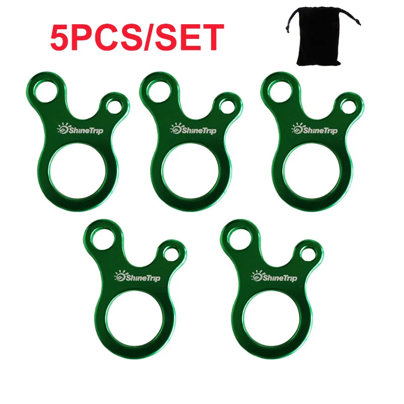 5/10pcs/lot Outdoor Camping Tent Wind Rope Buckle 3 Hole Aluminium Alloy Rope Tensioner Tent Cord Rope Fastener Tightening Hook