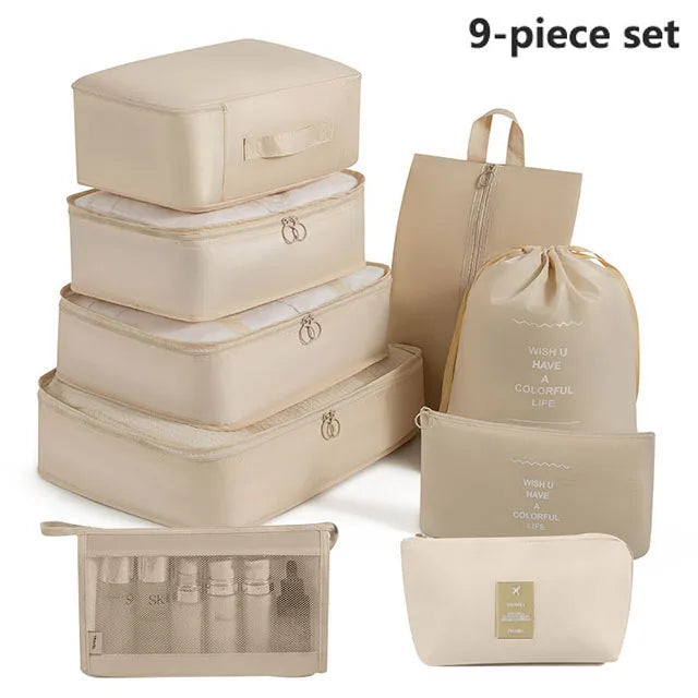 Bolsas de almacenamiento para viajes, ropa, artículos de tocador digitales, zapatos, organizadores, dormitorios de estudiantes, bolsas de clasificación de ropa, cubos de embalaje.
