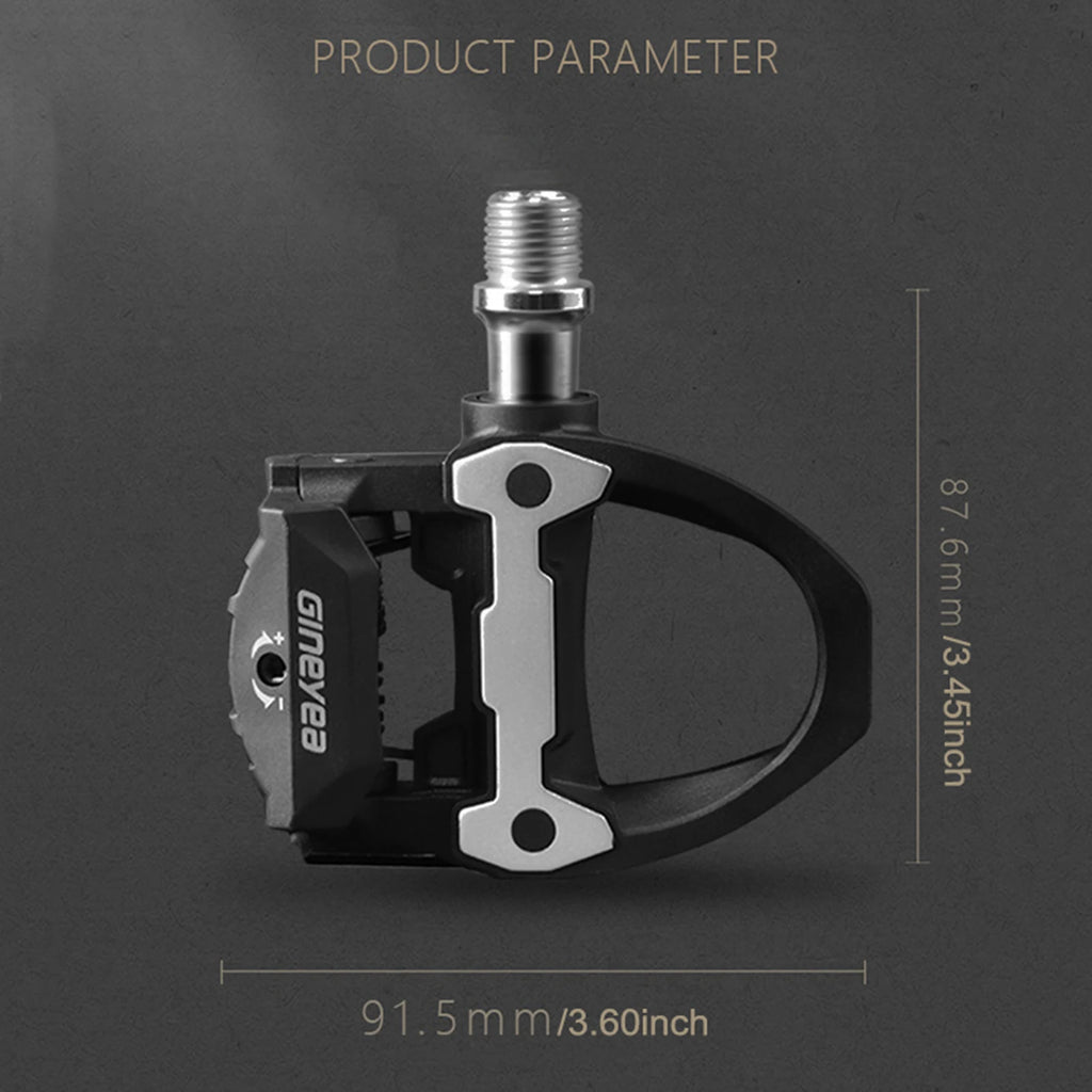 Gineyea Road Bike Clip Pedals, Clipless Road Cycling Pedals with Cleat Compatible with SPD-SL