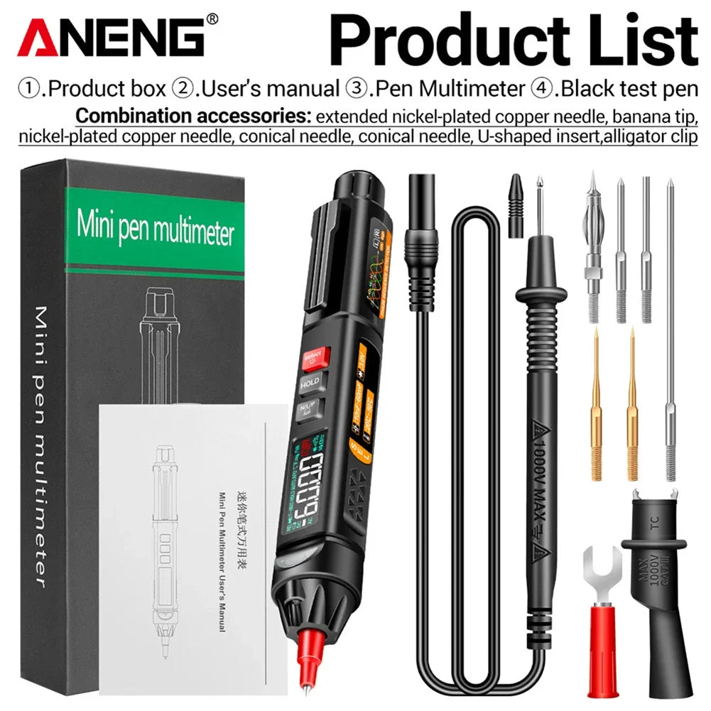 ANENG A3006 Digital Multimeter Pen Type 4000 Counts Professional Meter Non-Contact Auto AC/DC Voltage Ohm Diode Tester For Tool