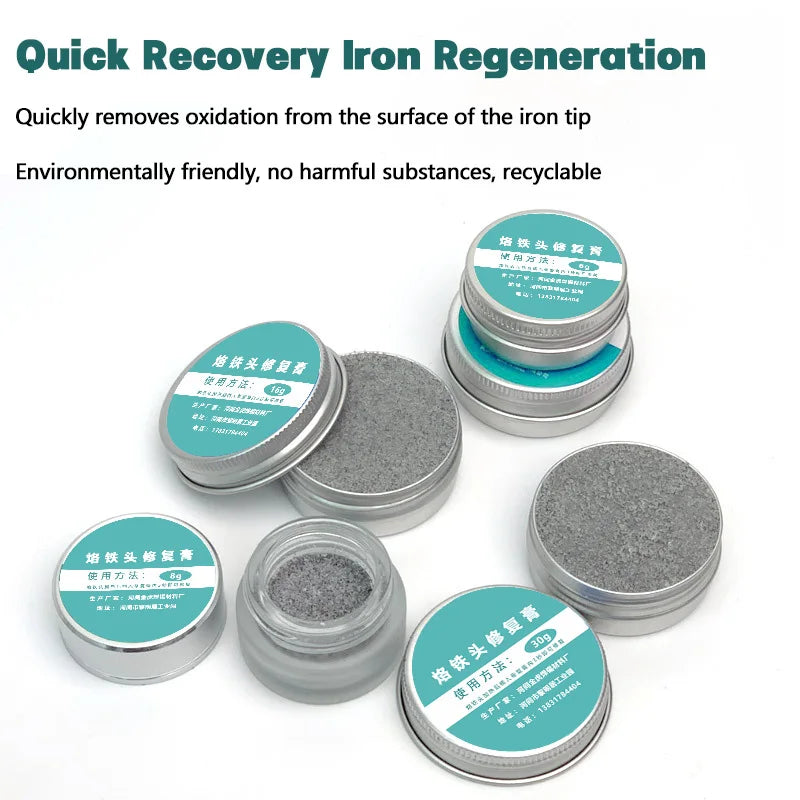 6-60g Soldering Iron Tip Refresher Clean Paste for Oxide Solder Soldering Iron Tip Activator Solder Tip Cleaner Refresher Repair