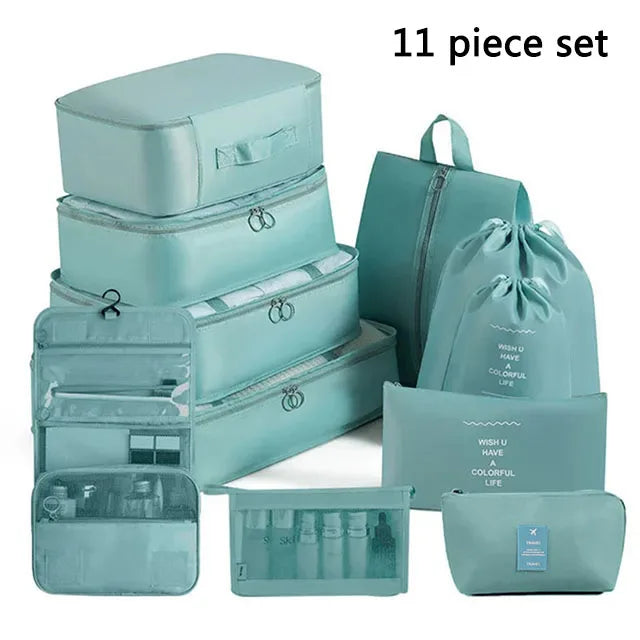 Bolsas de almacenamiento para viajes, ropa, artículos de tocador digitales, zapatos, organizadores, dormitorios de estudiantes, bolsas de clasificación de ropa, cubos de embalaje.