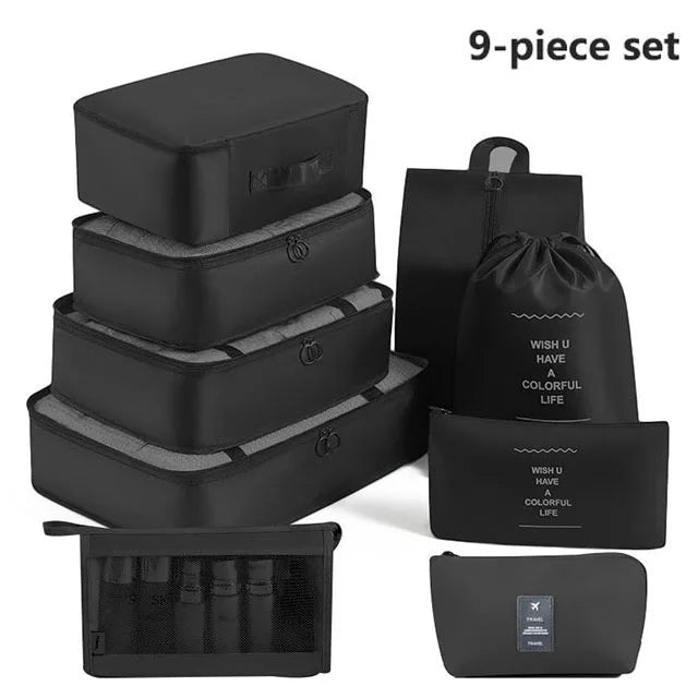 Bolsas de almacenamiento para viajes, ropa, artículos de tocador digitales, zapatos, organizadores, dormitorios de estudiantes, bolsas de clasificación de ropa, cubos de embalaje.