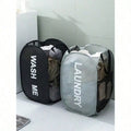 1pc Foldable Mesh Laundry Hamper With Handle Popup Dirty Clothes Basket WASH ME/LAUNDRY DRY for Bathroom Household