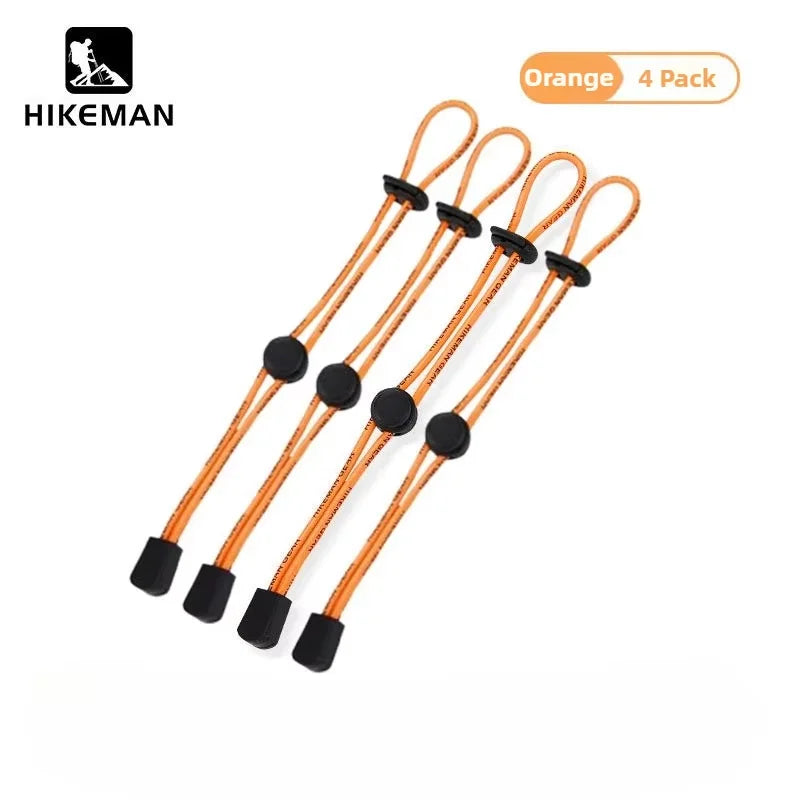 HIKEMAN 4pcs Elastic Ropes Fixed Buckle Outdoor Trekking Hiking Camping Backpack Rope Adjustable Strap Retention Buckle Tools
