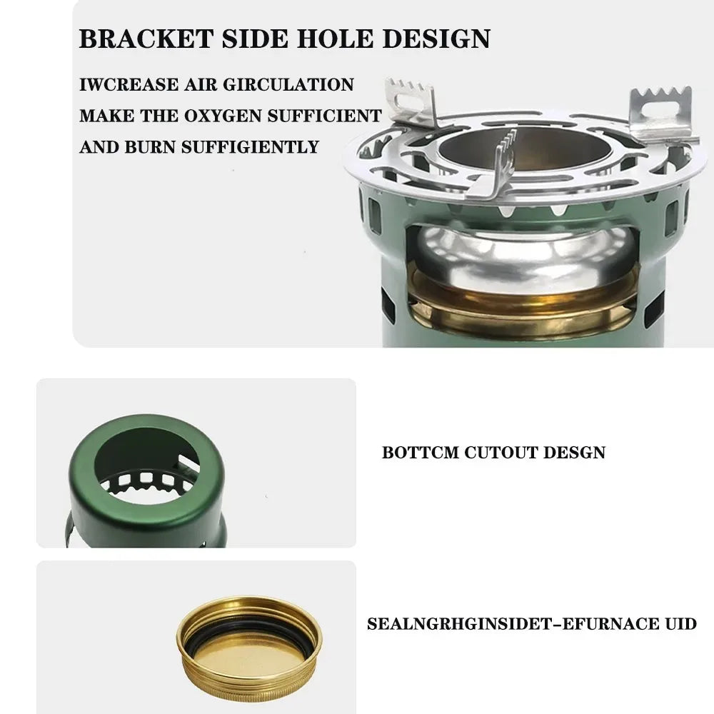 Accesorios para barbacoa portátil, utensilios de cocina para campamento, equipo y accesorios para acampar, estufa de alcohol, horno para exteriores, senderismo, deportes