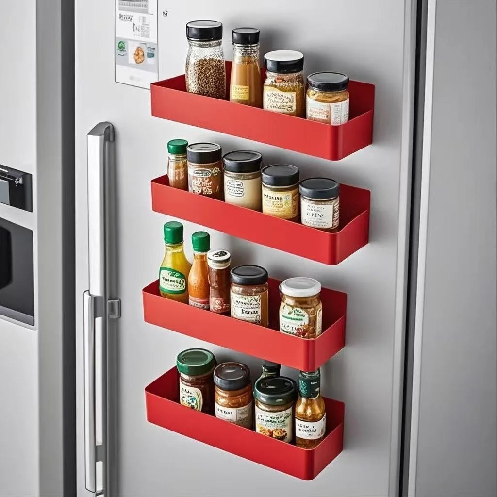 2pcs Magnetic Storage Rack Refrigerator/Washing Machine/Microwave Side Storage Rack Cabinet Strong Load-Bearing, Utility Racks