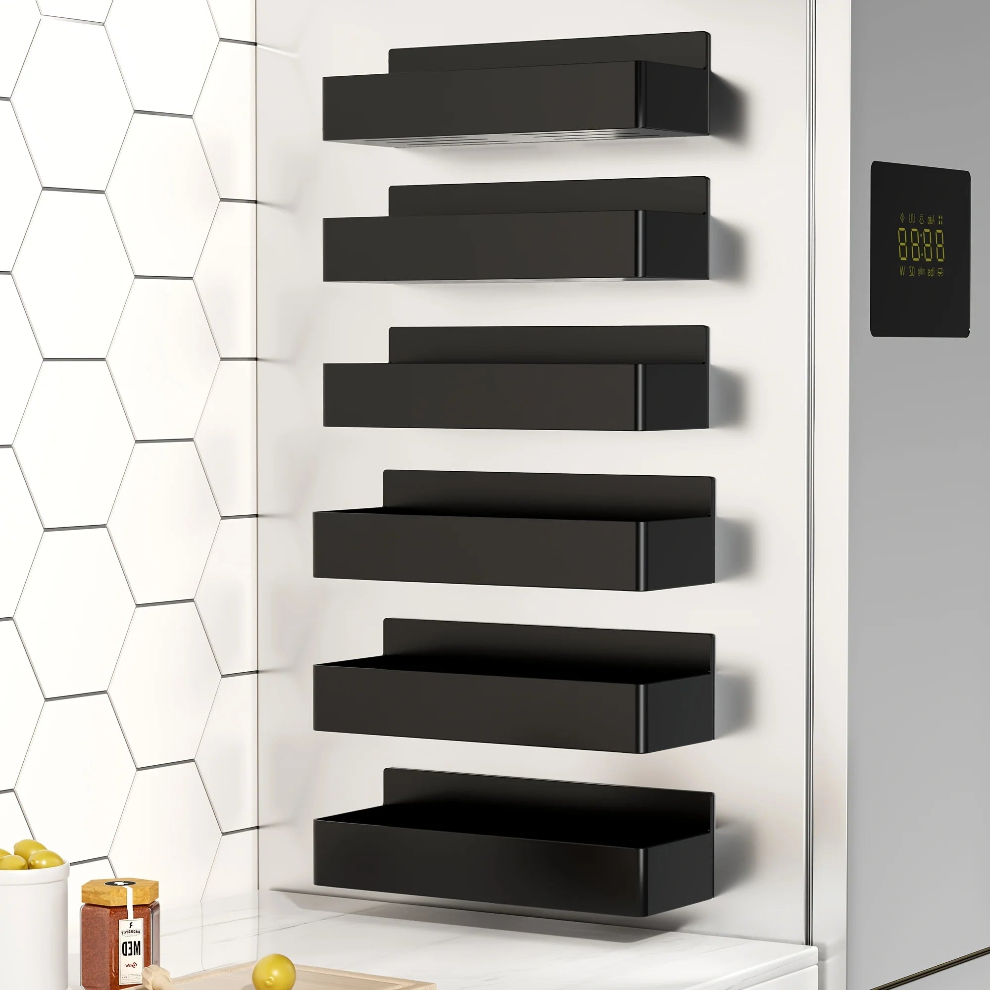 2pcs Magnetic Storage Rack Refrigerator/Washing Machine/Microwave Side Storage Rack Cabinet Strong Load-Bearing, Utility Racks