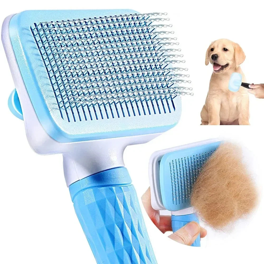 Cepillo quitapelos para perros, peine para gatos, cepillo de masaje para el cuidado de mascotas, cepillo de baño para limpieza, suministros para perros