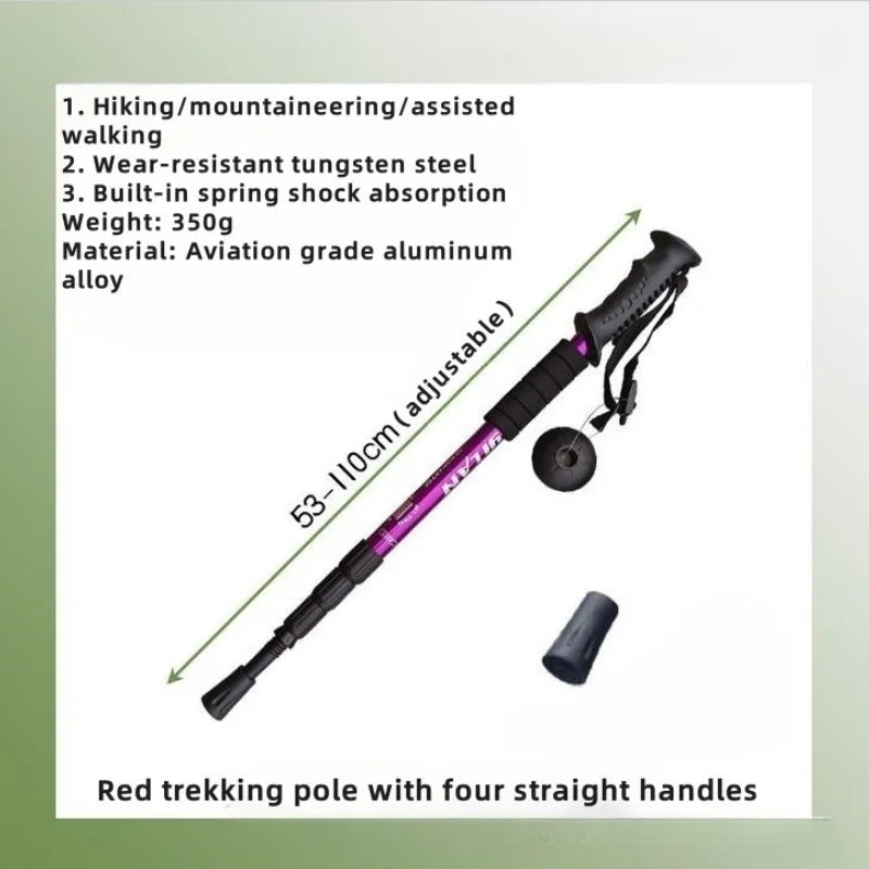 Hiking Trekking Poles, Collapsible,Lightweight, Anti Shock, Hiking or Walking Sticks,Adjustable Hiking Pole for Men and Women