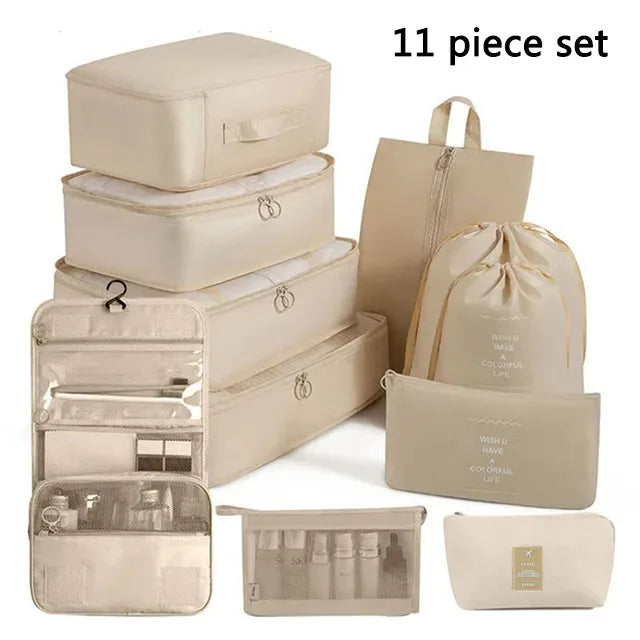 Bolsas de almacenamiento para viajes, ropa, artículos de tocador digitales, zapatos, organizadores, dormitorios de estudiantes, bolsas de clasificación de ropa, cubos de embalaje.