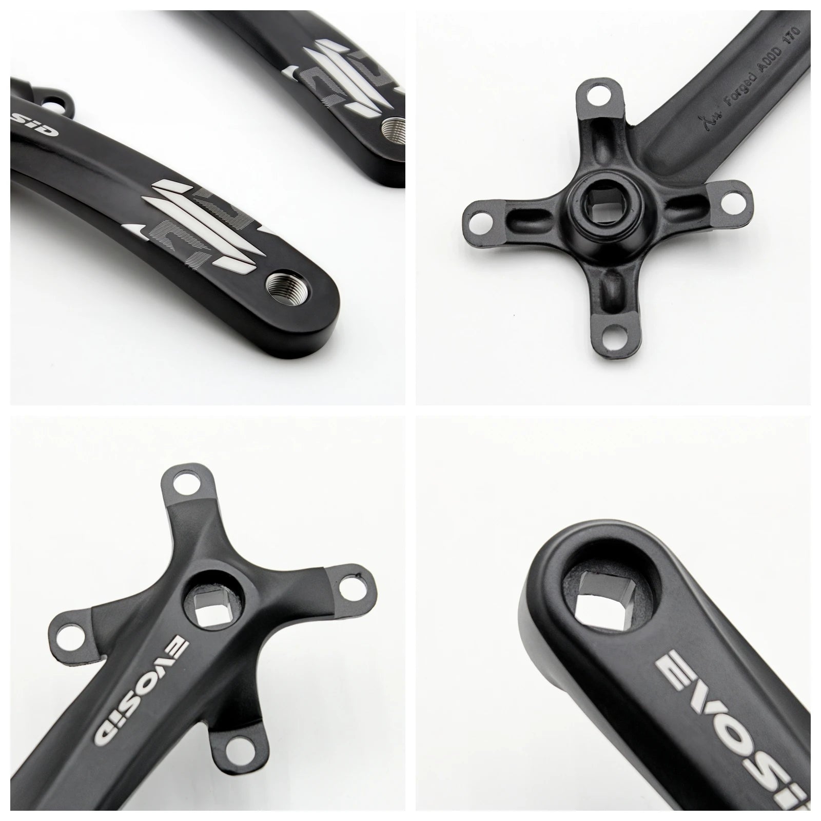 EVOSID Bicycle Crankset 104BCD Mountain Bike Square Hole Crank Aluminum Alloy 170mm MTB Bike Crank 8-12S Chainring 32/34/36/38T