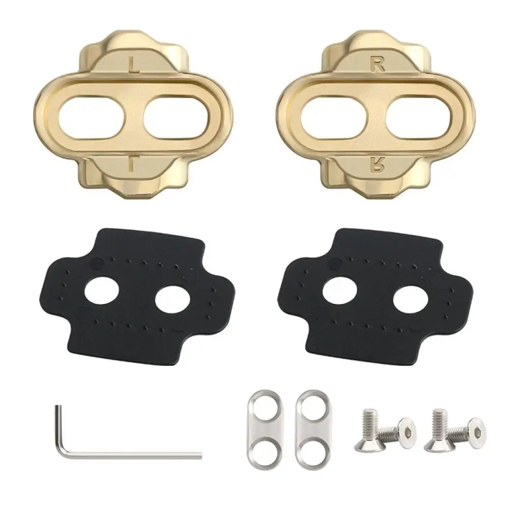 Cycling Lock Pedal Cleats Locking Plate Bicycle Pedal Lock Tabs Bike Shoes Cleats Crank Cleats Screw Set Bicycle Pedal Cleat