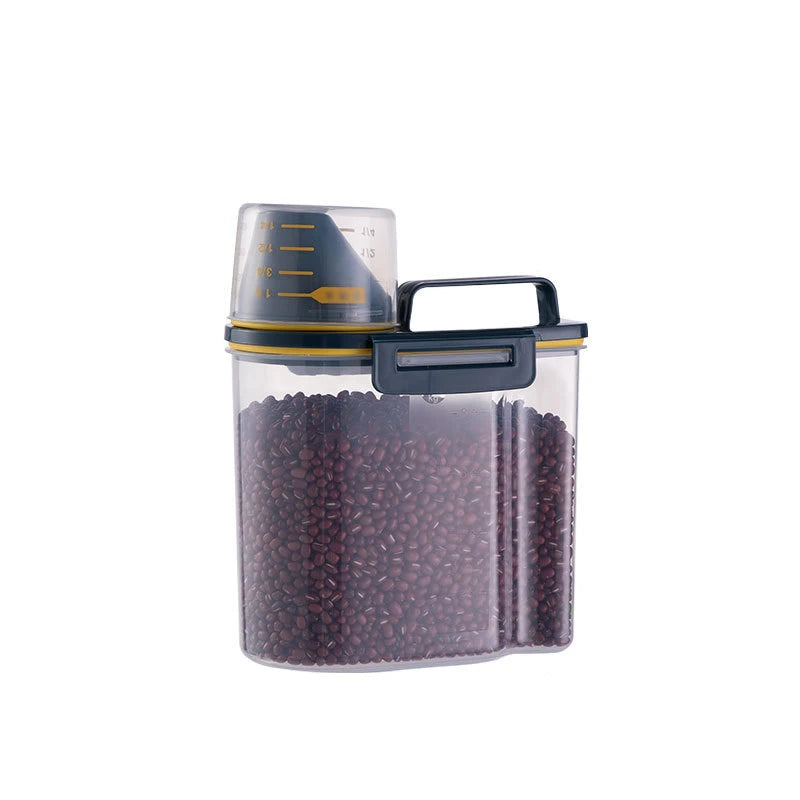 Contenedor de almacenamiento de alimentos para mascotas premium con sello hermético, duradero, de gran capacidad, fácil de limpiar y diseño elegante para perros y gatos.