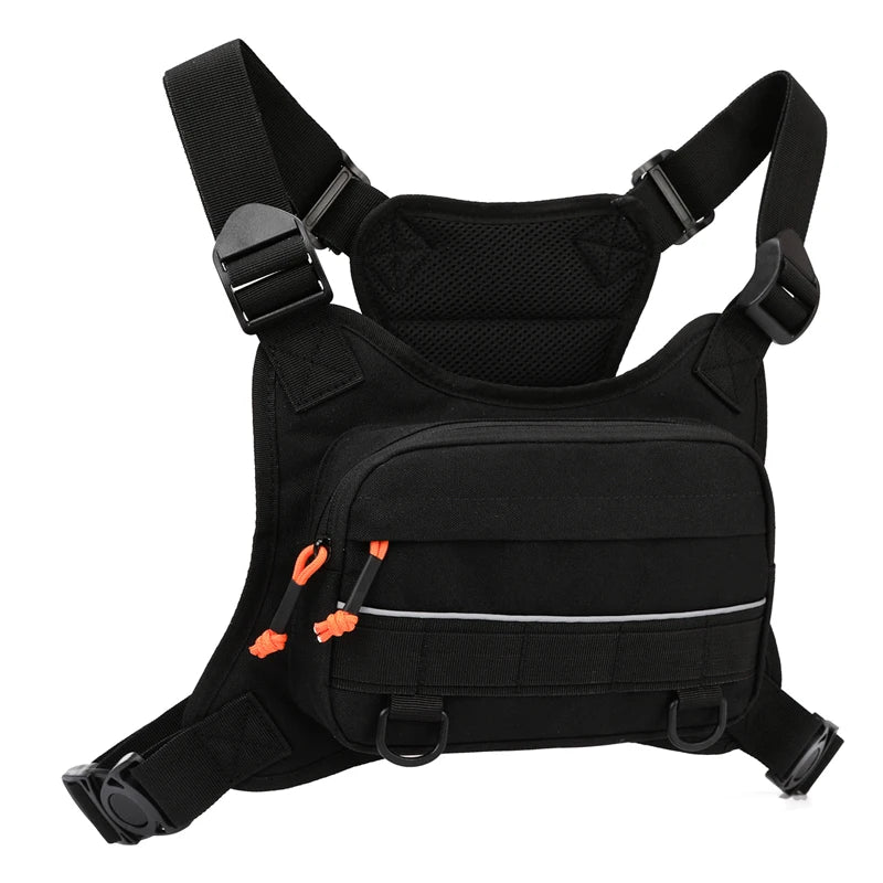Tactical Chest Bag for Men Running Front Vest Backpack Rig Pouch Hiking Cycling Outdoor Camping Fishing Hunting Travel Molle Bag