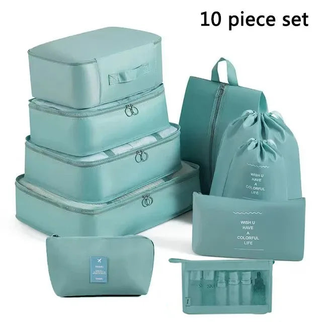 Bolsas de almacenamiento para viajes, ropa, artículos de tocador digitales, zapatos, organizadores, dormitorios de estudiantes, bolsas de clasificación de ropa, cubos de embalaje.