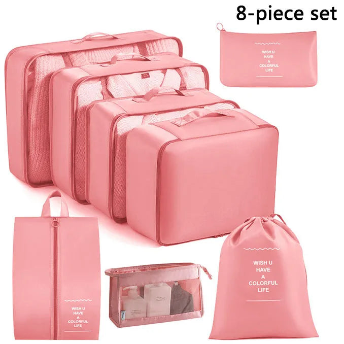 Bolsas de almacenamiento para viajes, ropa, artículos de tocador digitales, zapatos, organizadores, dormitorios de estudiantes, bolsas de clasificación de ropa, cubos de embalaje.