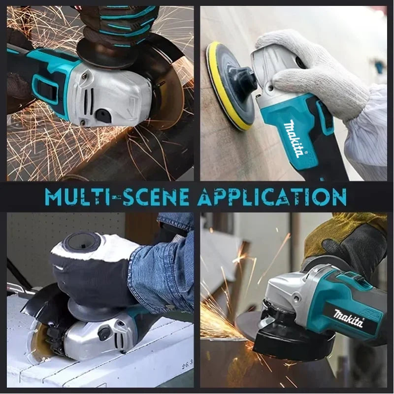 Makita DGA404 100mm Angle Grinder Lithium Battery Brushless Polishing  Machine 4 Gear Industrial Cutting Power Tools 18V 20V