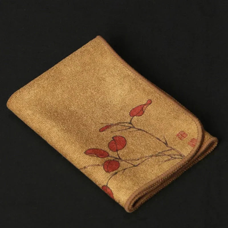 Painted Tea Towel  Absorbent Rag Thickened Table Cleaning Tea Cloth Cotton Household Kitchen Cleaning Cloth Dish Cleaning Towels