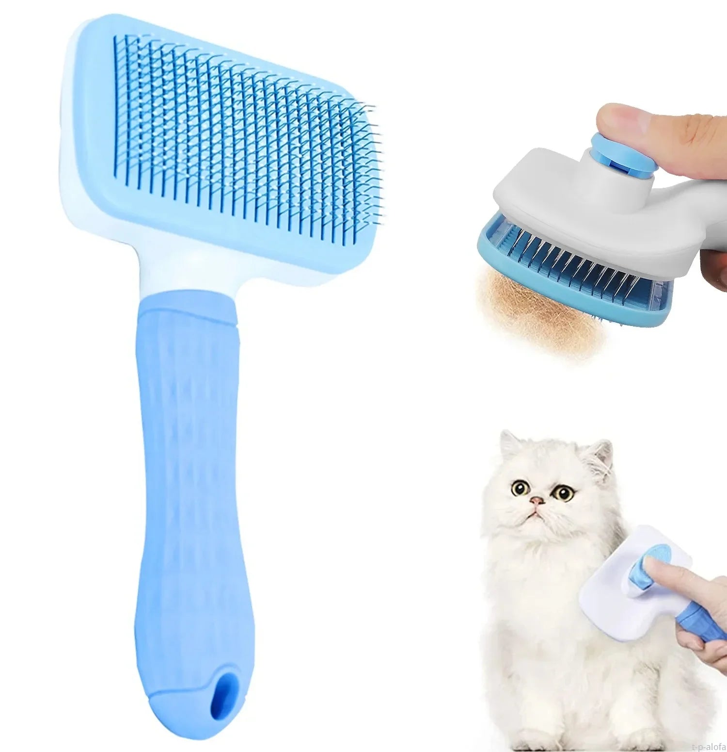 Cepillo quitapelos para perros, peine para gatos, cepillo de masaje para el cuidado de mascotas, cepillo de baño para limpieza, suministros para perros