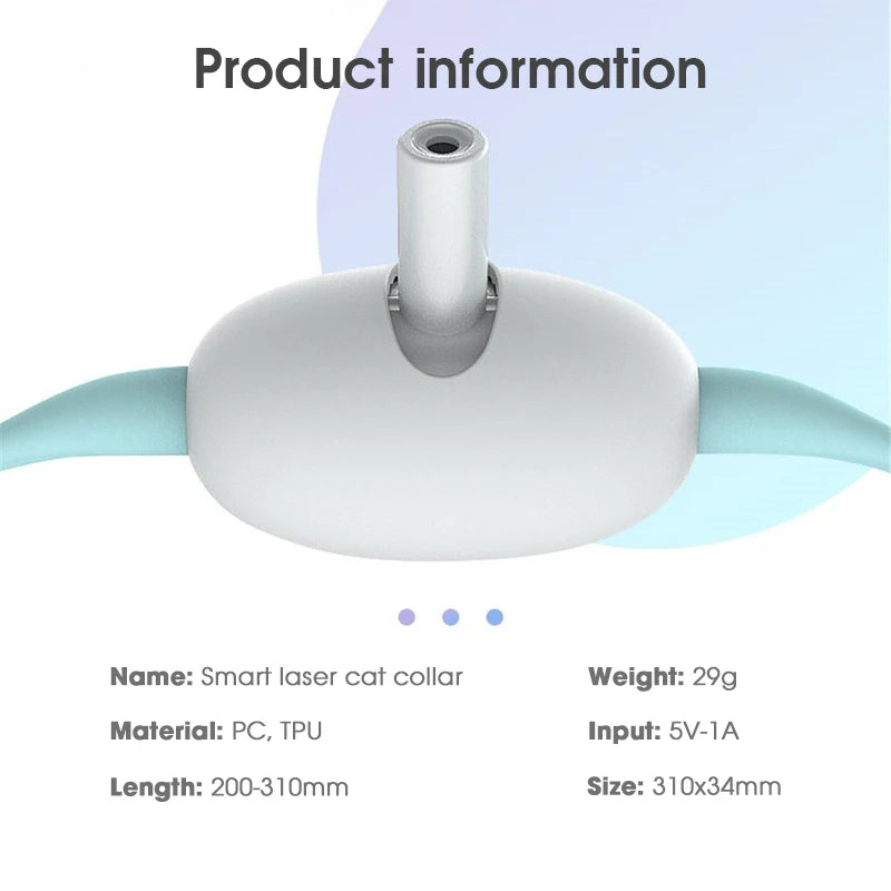 uguete automático para gatos, collar inteligente con láser para burlas, carga USB, divertido juguete interactivo para entrenamiento de mascotas (2023)
