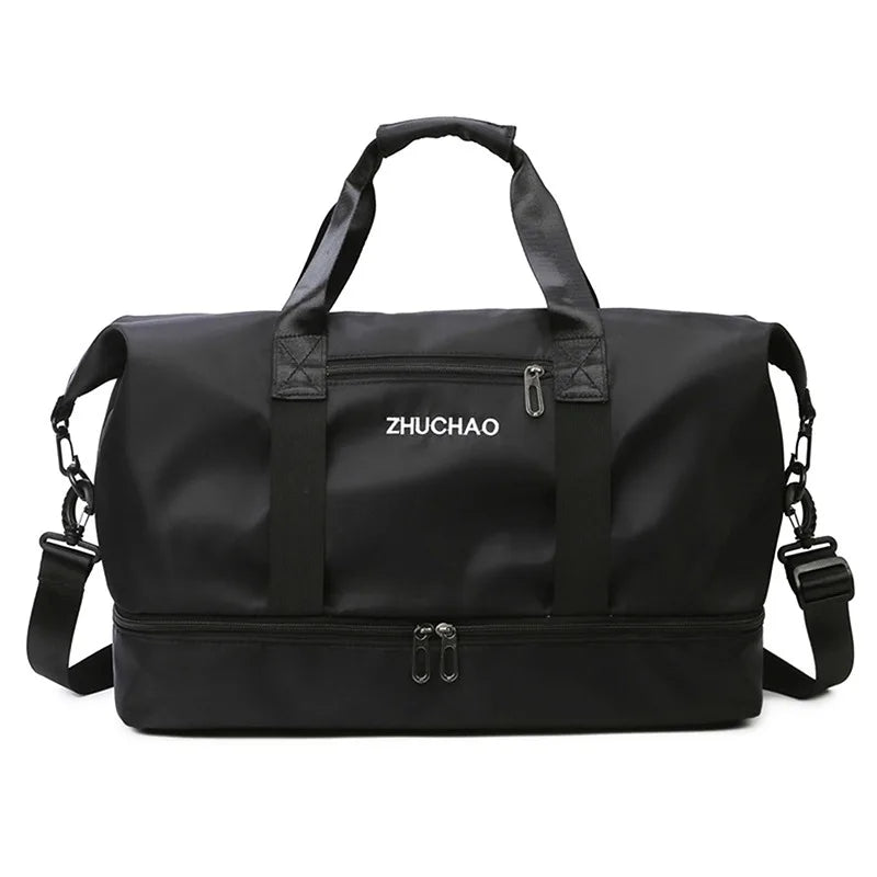 Bolsos de viaje de moda para mujer, bolso deportivo de gran capacidad para hombre, bolso de fin de semana impermeable, bolso de mensajero para mujer, seco y húmedo.