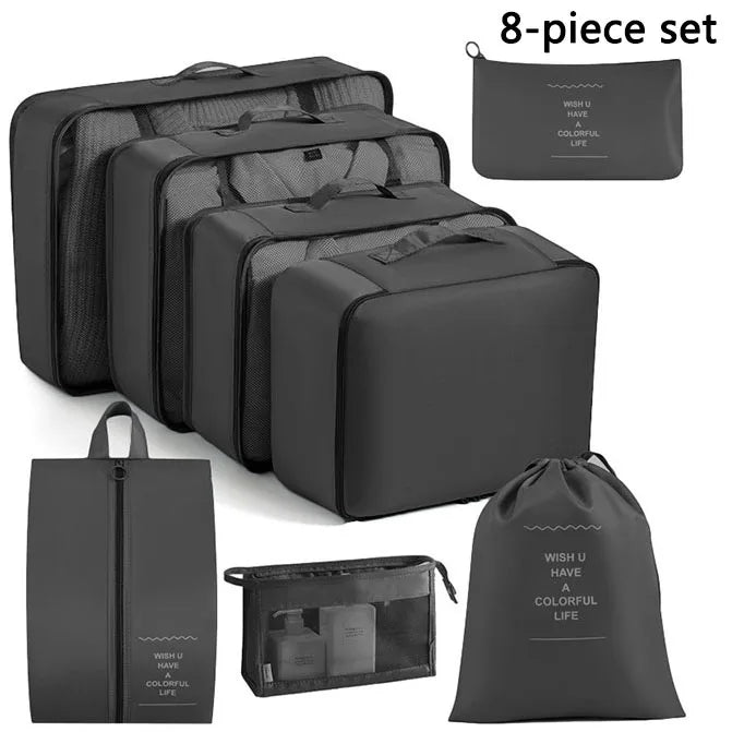Bolsas de almacenamiento para viajes, ropa, artículos de tocador digitales, zapatos, organizadores, dormitorios de estudiantes, bolsas de clasificación de ropa, cubos de embalaje.