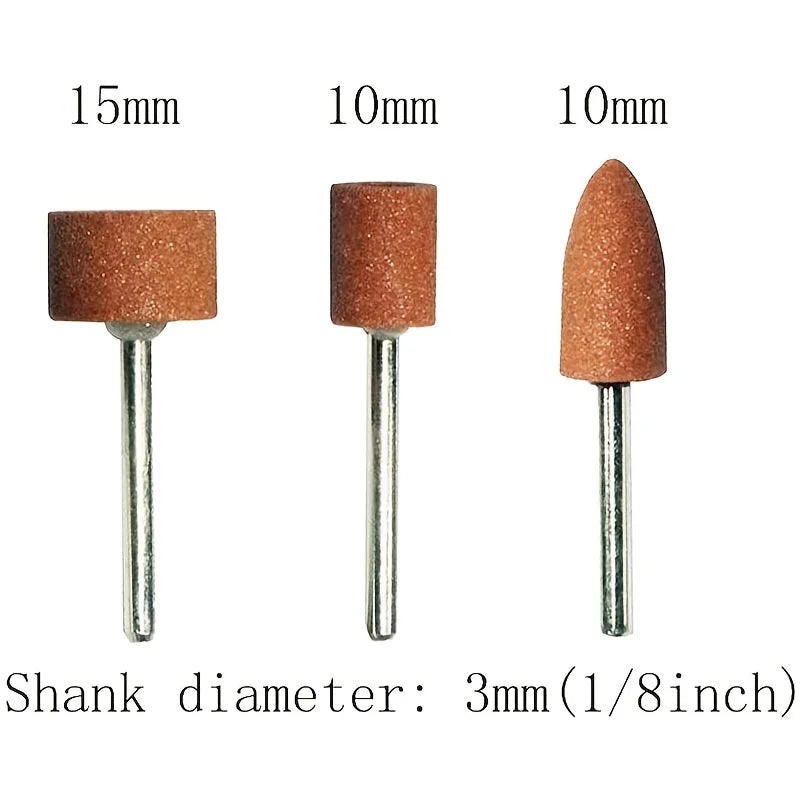 9/45 Pcs Stone Buffing Wheel Abrasive Stone Polishing Tools Grinding Stone Sanding Drill Bits for Dremel Rotary Tool(1/8" Shank)