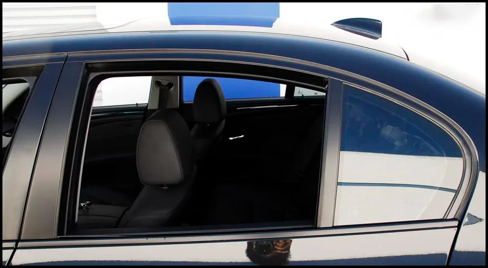 Rollo de cinta de vinilo negro mate para envolver ventanas, rayas negras mate, pegatinas para pilar interior de coche