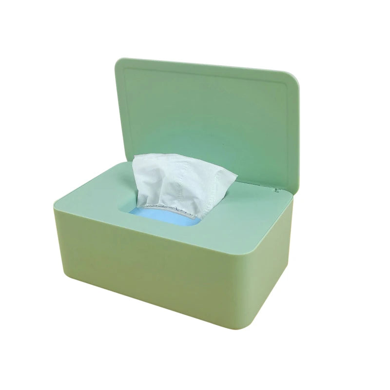 Nueva caja de pañuelos de plástico, soporte para pañuelos húmedos, toallitas, caja de almacenamiento de papel tisú, dispensador de toallas de papel, organizador de servilletas para el hogar