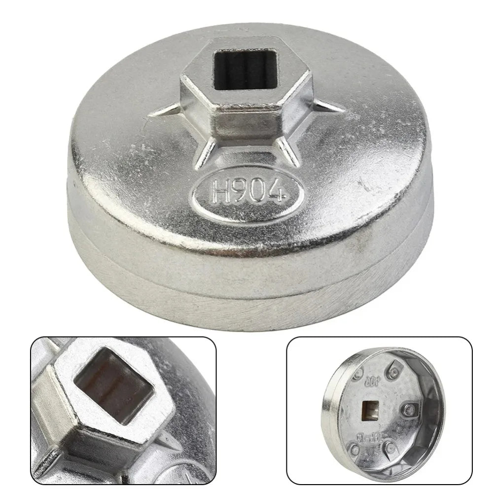 ‌1pc Llave de vaso para filtro de aceite para herramientas de accionamiento de 901/902/903/904 de 65/67/74/79 mm, herramienta manual para quitar filtros de máquina.