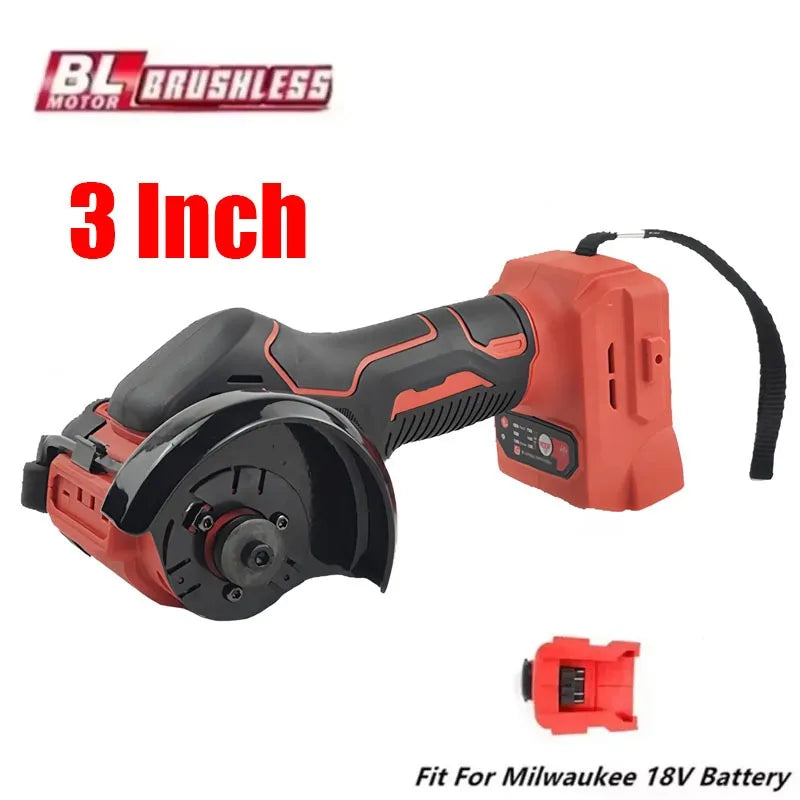Amoladora angular inalámbrica de 18 V para Milwaukee, pulidora de 3 pulgadas, miniherramienta de corte y rectificado de diamante.