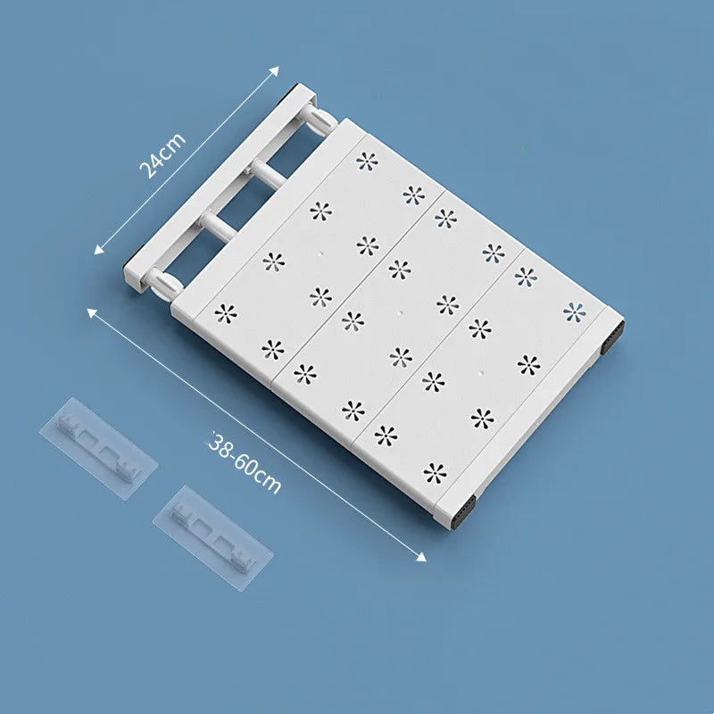 Estante extensible para armario, estante de almacenamiento ajustable, divisor de armario para bricolaje, organizador de almacenamiento con barra de tensión para herramientas.
