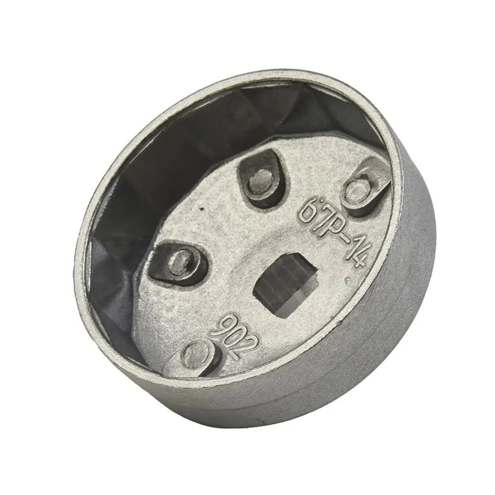 ‌1pc Llave de vaso para filtro de aceite para herramientas de accionamiento de 901/902/903/904 de 65/67/74/79 mm, herramienta manual para quitar filtros de máquina.
