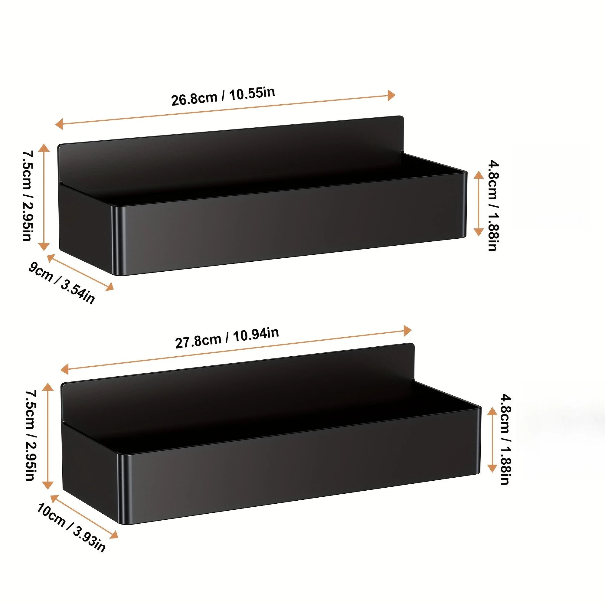 2pcs Magnetic Storage Rack Refrigerator/Washing Machine/Microwave Side Storage Rack Cabinet Strong Load-Bearing, Utility Racks