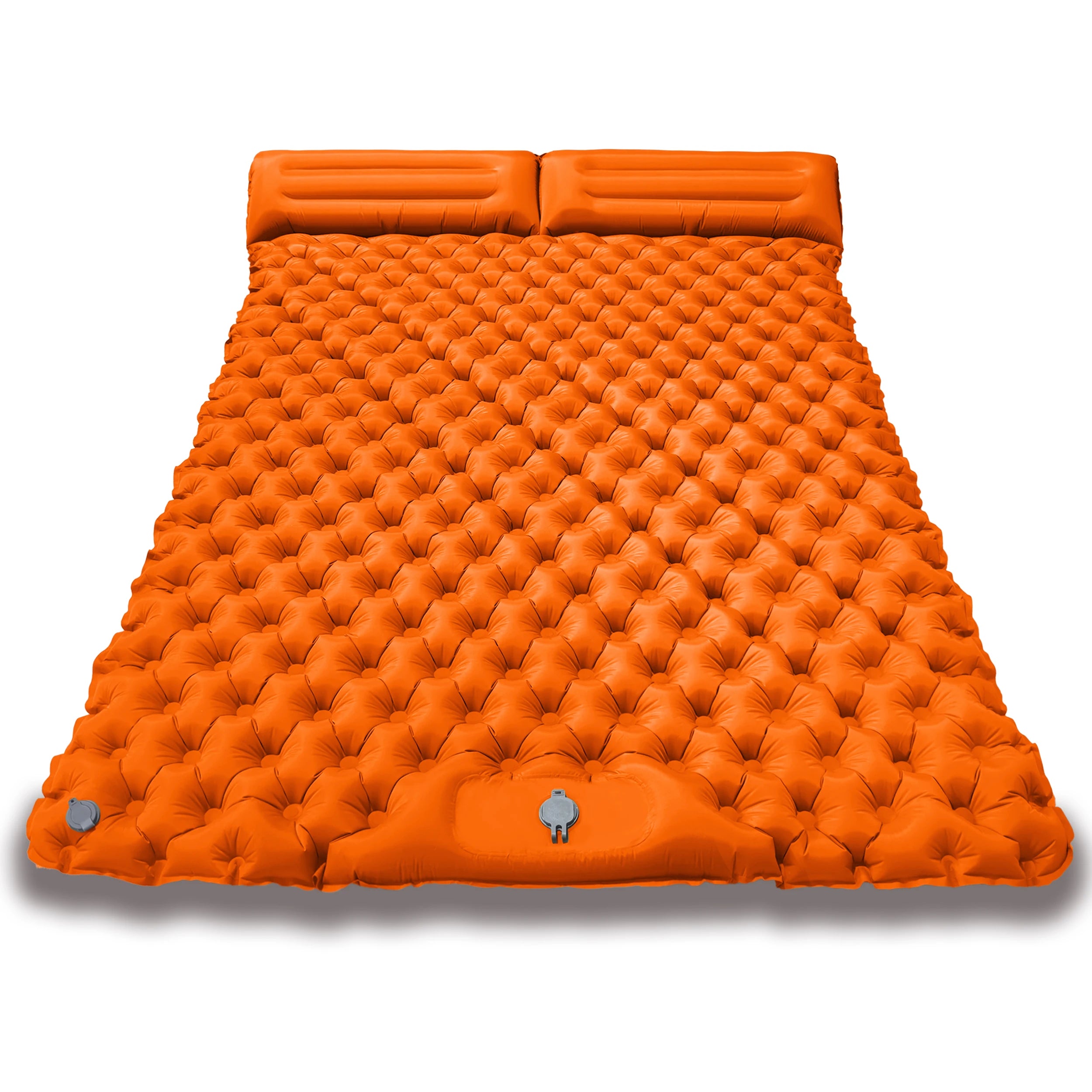 Quick Inflation Dot Pattern Double Mat, Foot-Operated Connectable for Multi-Person, Lightweight Easy Storage Outdoor Pad
